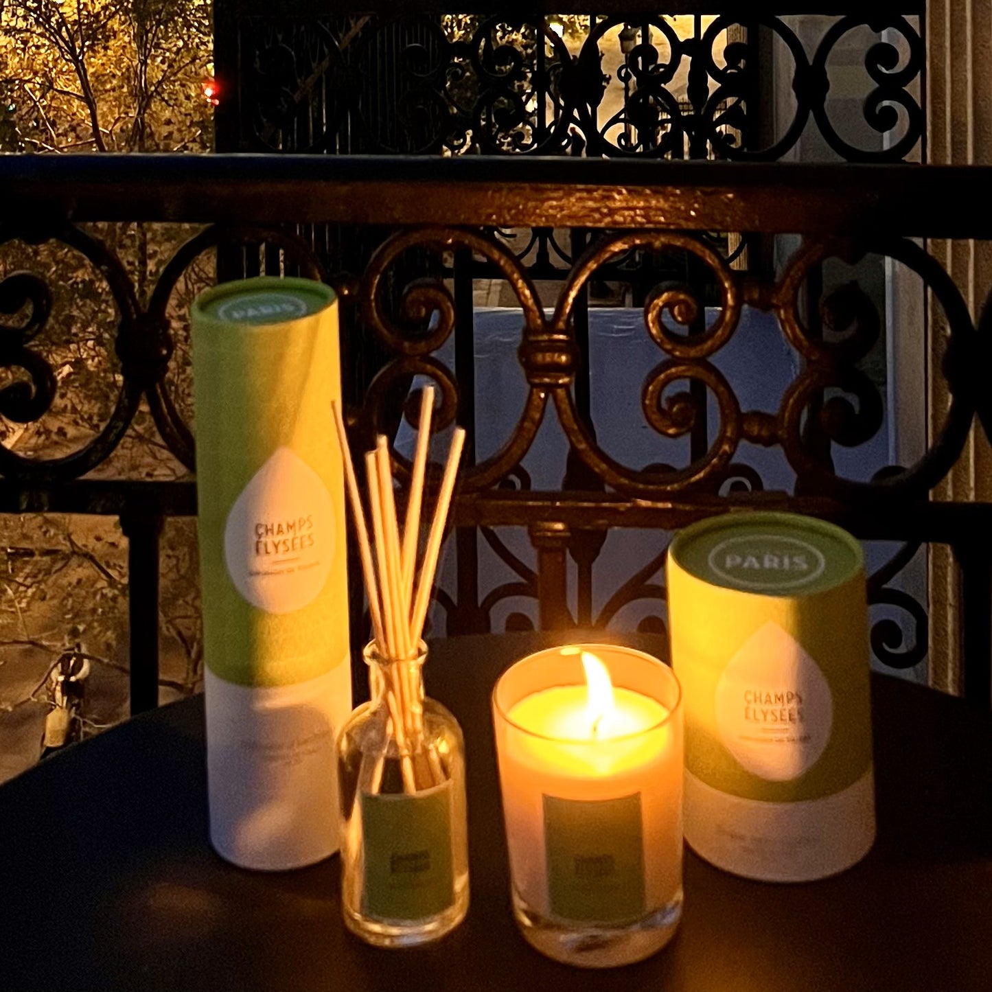 Set Bougie & Diffuseur Tilleul & Fleurs blanches _ Champs Elysée